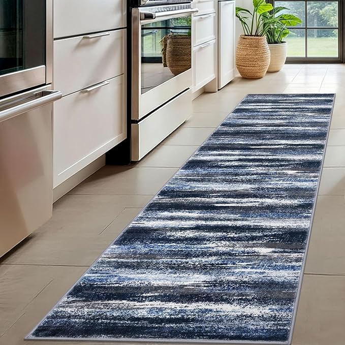 Modern Abstract Hallway Runner Rug - Image 2