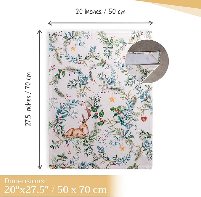Maison d' Hermine Kitchen Towels Set of 3 100% Cotton 20" x 27.5" Reusable - Image 4