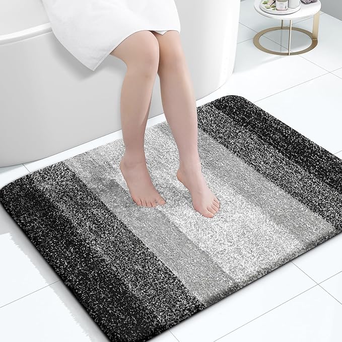 OLANLY Bathroom Rugs Mat 40x32, Extra Soft Absorbent Microfiber Bath Rugs by OLANLY