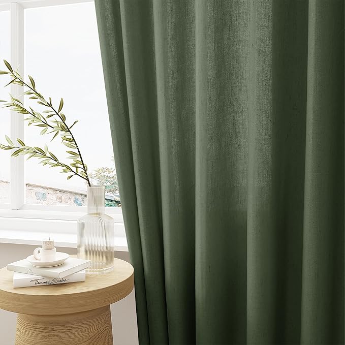 Pinch Pleat Extra Wide 72 x 108 Inch Linen Curtains - Image 6