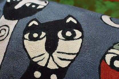 Lumbar Picasso Cat Pillow Cover Dark Gray Kitty Pillowcase Cute Cats Abstract - Image 7