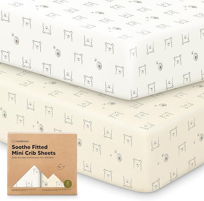 2-Pack Mini Crib Sheets Fitted by KeaBabies