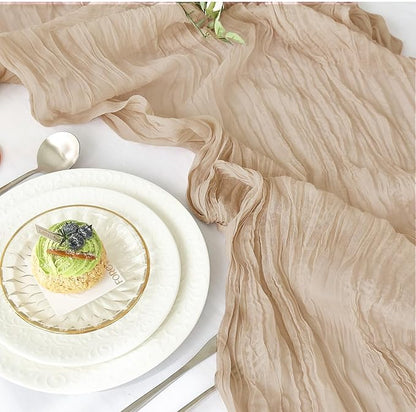 IVAPUPU 6 Pcs Cheesecloth Table Runner - 10ft Nude Boho Gauze Cheese Cloth - Image 2