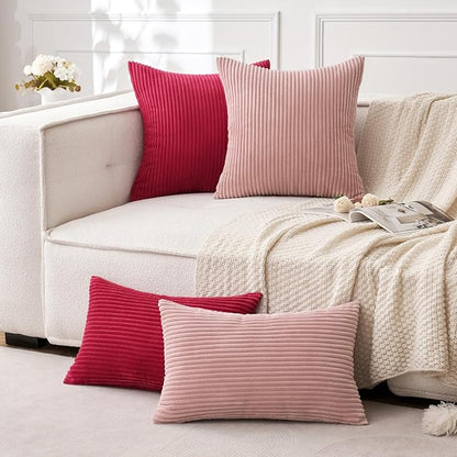 MIULEE Pack of 2 Pillow Covers Soft Soild Decorative Square Throw Pillow Covers - Image 5