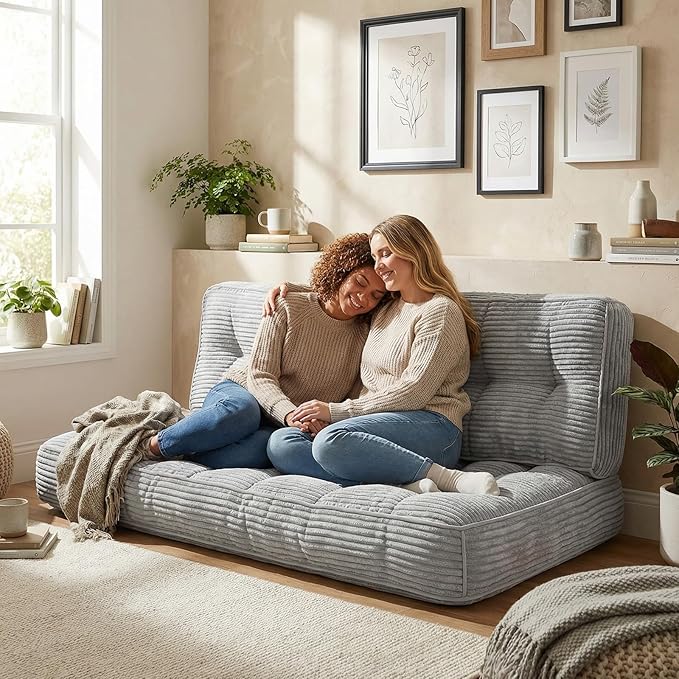 63 Inch Folding Sofa Bed Convertible Chair, 2-in-1 Convertible Boneless Sofa - Image 9