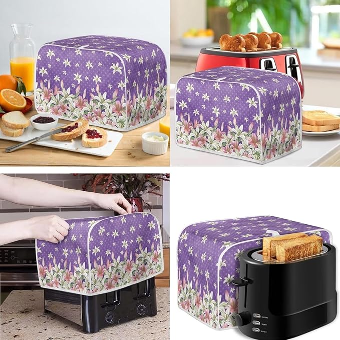 Flower Blender Dust Cover, 2 Slice Toaster Small Kitchen Appliance Cover - Image 2