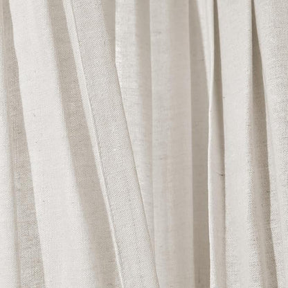 Lush Decor Linen Button Window Curtain Panel, Off White - Image 5