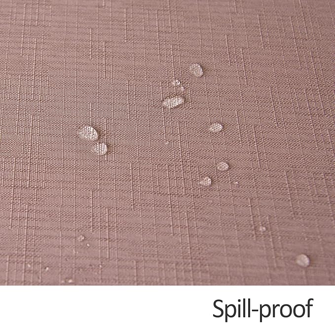 maxmill 2 Pack Rectangle 52 x 70 Inch Slubby Textured Tablecloth Waterproof - Image 5