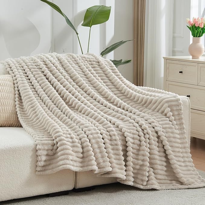 NEWCOSPLAY Super Soft Queen Blanket Linen Premium Silky Flannel Fleece 3D - Image 9