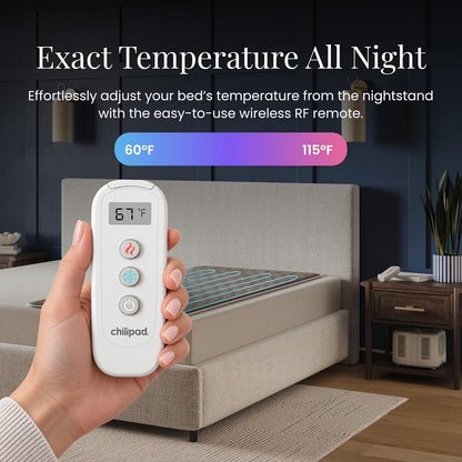 chilipad cube bed cooling system - cooling & showing dimensions