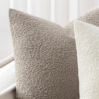 Woaboy Pack of 2 18x18 Inch Decorative Boucle Throw Pillow Covers Textured - Image 6