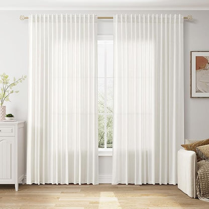 Nanspring Extra Wide Linen Curtains by Nanspring