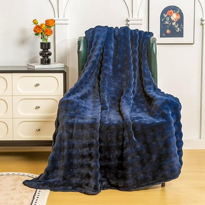 YUSOKI Luxury 3D Bubble Throw Blanket 2lb, All Ages, Home Decoration - Image 2