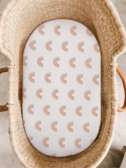 Bassinet Sheet for Baby Boy and Girl, Fitted Sheets for Rectangle, Hourglass - Image 2