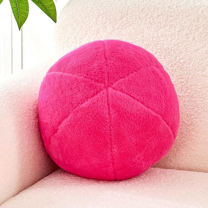 Uvvyui Hot Pink Ball Pillow, Ball Shaped Pillow Plush Cushion by Uvvyui