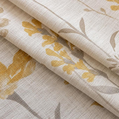 ENJOYBRIDAL Yellow Floral 96 Inch Curtains 2 Panel Set Living Room Long Drapes - Image 5