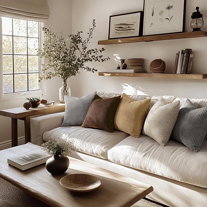 MIULEE Winter Pack of 2 Corduroy Pillow Covers Soft Soild Cushion Cases - Image 5