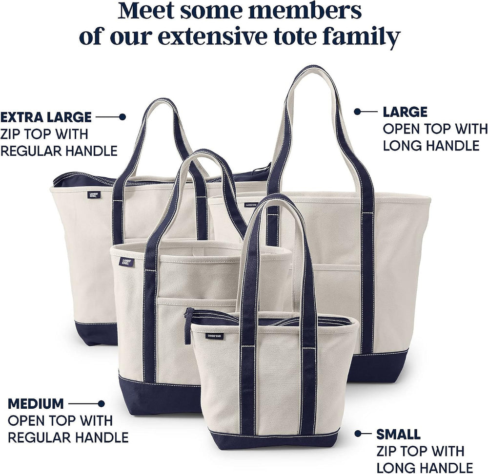 Lands' End Zip Canvas Tote