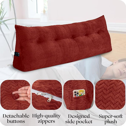 Large Bolster Triangular Headboard Wedge Backrest Positioning Support Bed Rest - Image 3