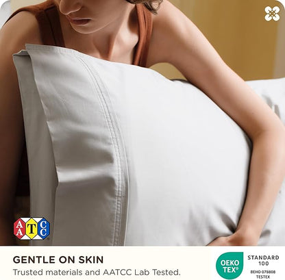 Bedsure Cooling Sheets, Rayon Derived from Bamboo & Cotton Blend, GentleSoft - Image 4