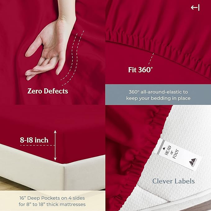 Mayfair Linen 500 Thread Count Full Cotton Sheets - Image 5