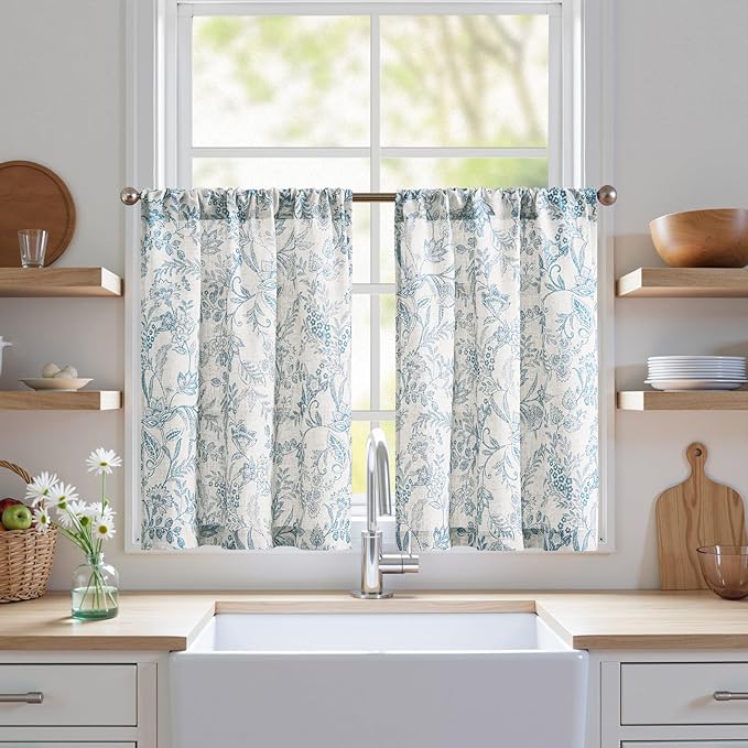 jinchan Floral Kitchen Curtains by JINCHAN