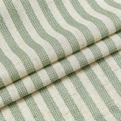 Vangao Stripe Farmhouse Kitchen Curtains 36 Inch Length Linen Cafe Curtains - Image 4