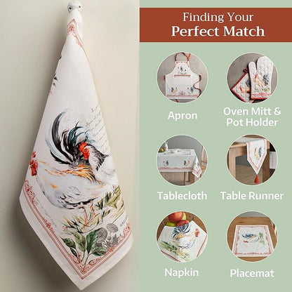 Maison d' Hermine Kitchen Towels Set of 2 100% Cotton 27.50" x 20" Reusable - Image 5
