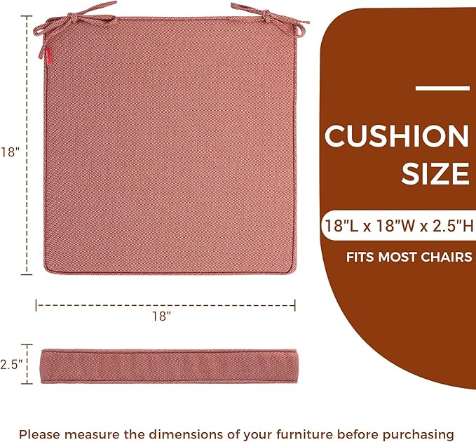 Patio Chair Cushion 18"x18"x2.5" - Image 2