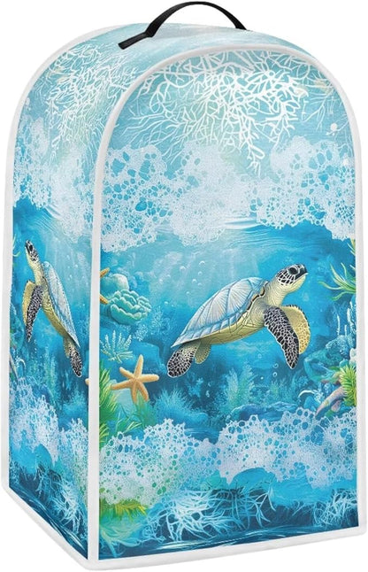 Talayituse Turtle Starfish Coral Print Blender Dust Cover, Fingerprint - Image 2