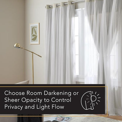 TOWN & COUNTRY LUXE Talia Double Layer Indoor Curtains, Sheer and Room - Image 5