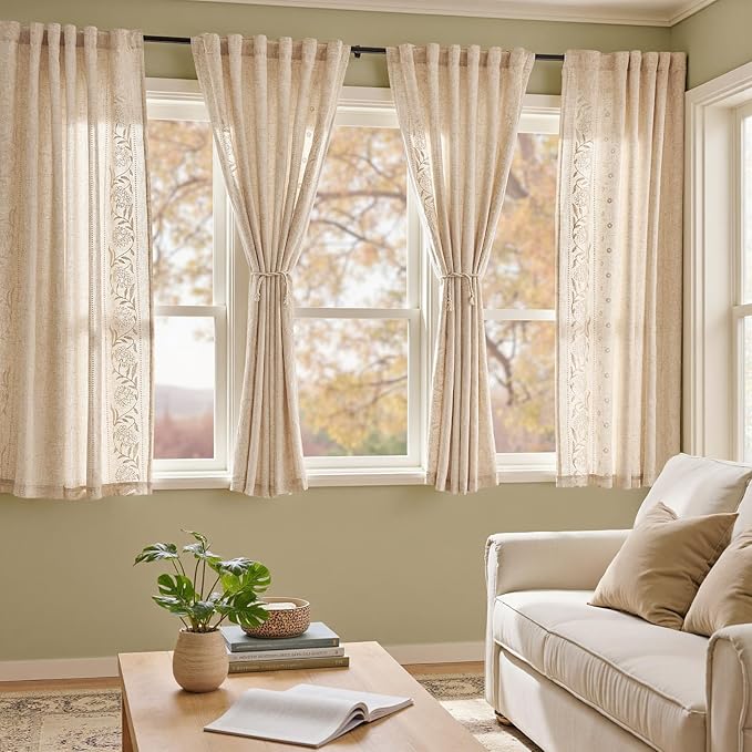 jinchan Winslow Lined Linen Curtains - Image 3