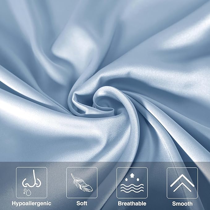 Mulberry Silk Pillowcase for Hair and Skin, Cooling Silk Pillow Case - Image 2
