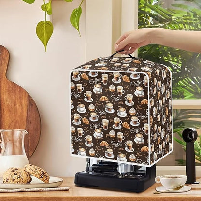 Coffee Maker Covers With Top Handle Folding Coffee Machine Dust Covers - Image 4