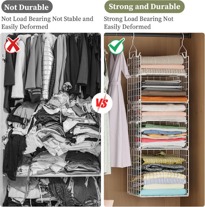 x-cosrack closet hanging organizer and storage - 5 on a desk or shelf