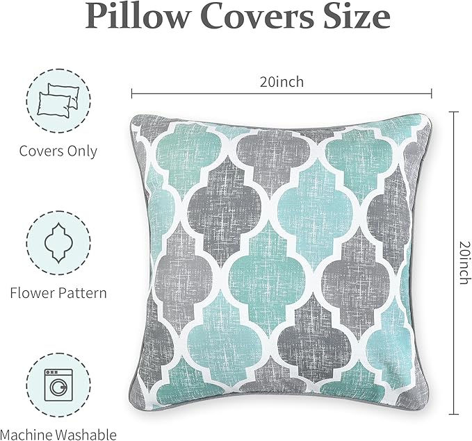 Beauoop Pack of 2 Throw Pillow Cases Covers - Image 3