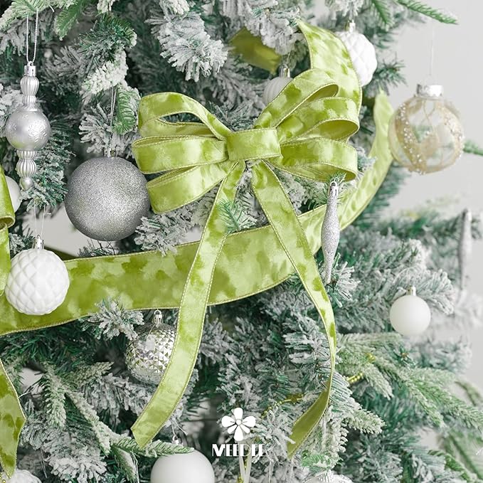 MEEDEE Moss Green and Gold Velvet Ribbon - Image 7