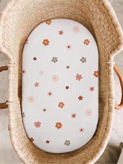 Bassinet Sheet for Baby Boy and Girl, Fitted Sheets for Rectangle, Hourglass - Image 2