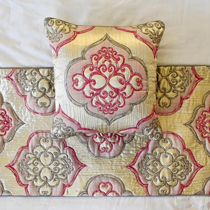 The HomeCentric King/Queen/Twin Pink Designer Queen 74"x18" Bed Runner - Image 3