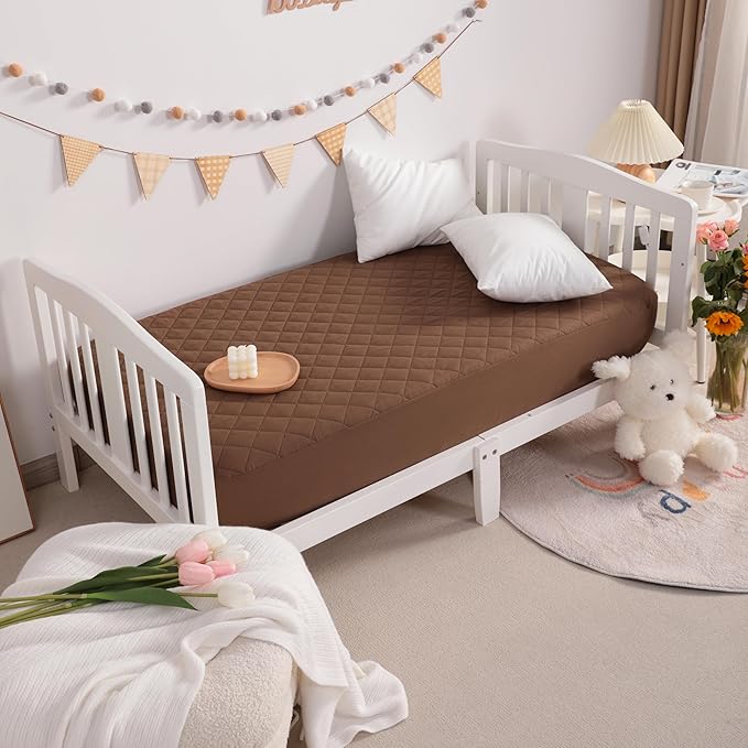 NTBAY 2 Pack Waterproof Mini Crib Mattress Protector, Quilted 24"x38" Fitted - Image 7
