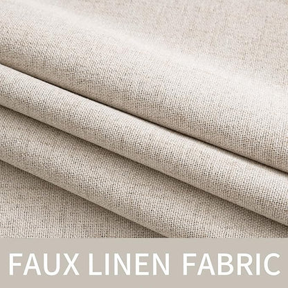 MIULEE 100% Blackout Linen Textured Curtains - Image 5