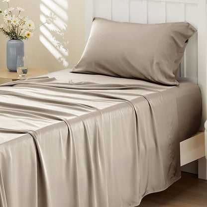 Bedsure Cooling Sheets Twin, Rayon Derived from Bamboo, Breathable & Soft Twin by BEDSURE