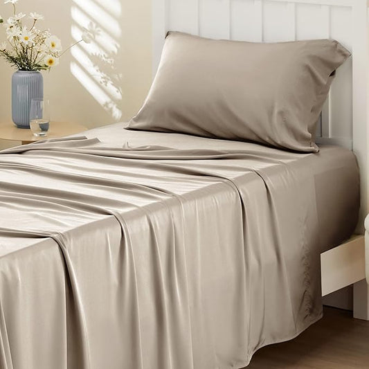 Bedsure Cooling Sheets Twin, Rayon Derived from Bamboo, Breathable & Soft Twin by BEDSURE