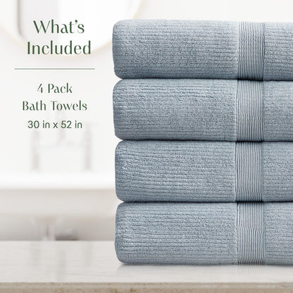 springtree home 100% cotton bath towel set | shown in use