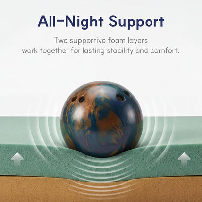 lifement 12 inch full size memory foam mattress, close-up detail