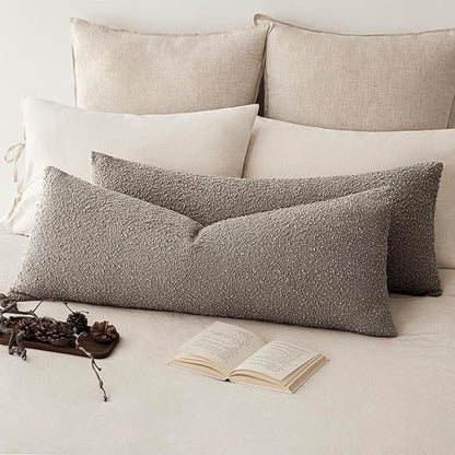 Foindtower Decorative Textured Boucle Throw Pillow Covers Accent Solid Pillow - Image 5