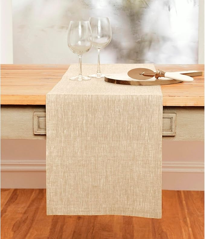 Solino Home Linen Table Runner 72 Inches Long - Image 2