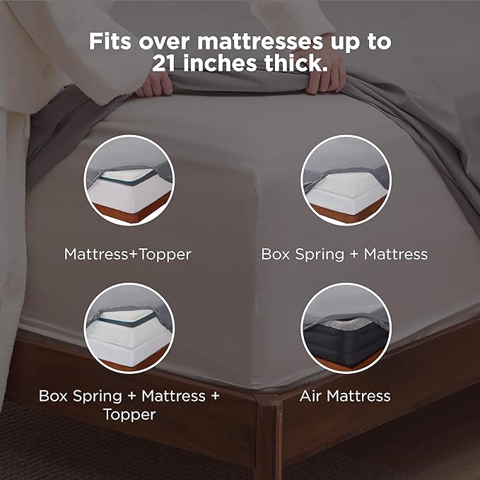 Bedsure Deep Pocket Queen Sheets Set - Image 2