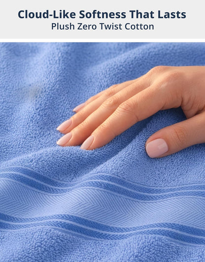 lane linen towel set quick dry 100% cotton, side view
