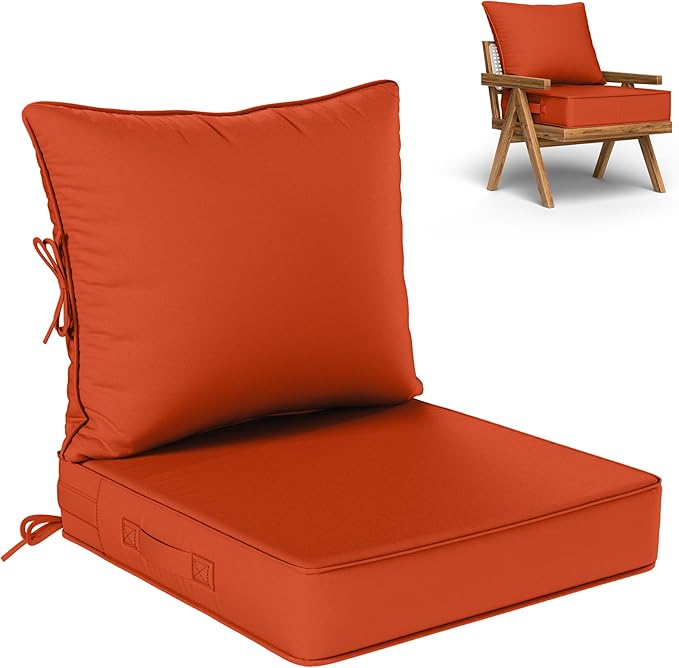 Outdoor Seat Cushion Set 19 L × 19 W × 4 H Inch Waterproof & Fade Resistant by VisitheKimunukStore